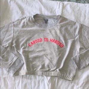 Aerie “Cardio is Hardio” sleep crop